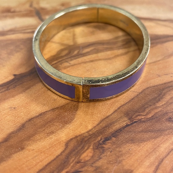 Coach Purple Enamel Signature Hinged Bracelet - Picture 2 of 7